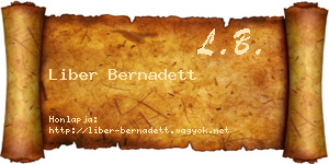 Liber Bernadett névjegykártya