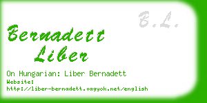 bernadett liber business card